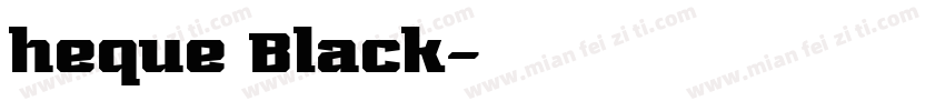 heque Black字体转换